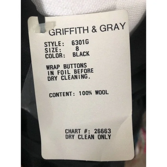 Vintage St John Griffith‎ Gray Black Wool Pocket Blazer Jacket Longline 8 NWT - Picture 7 of 15